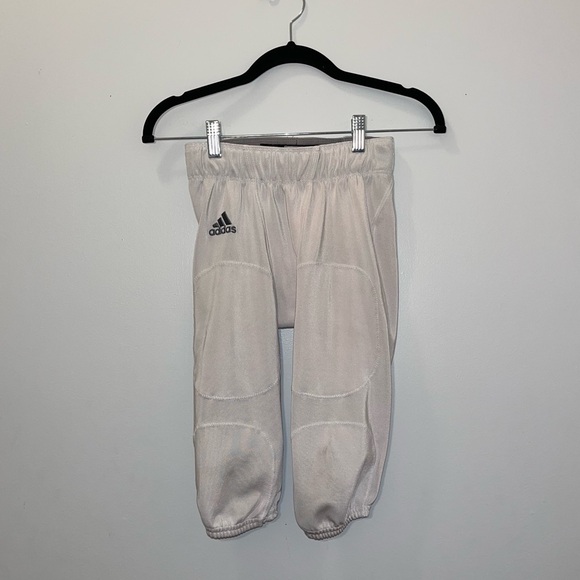 Adidas White Football Pants Youth Medium Pads Not Included EUC - Picture 1 of 8